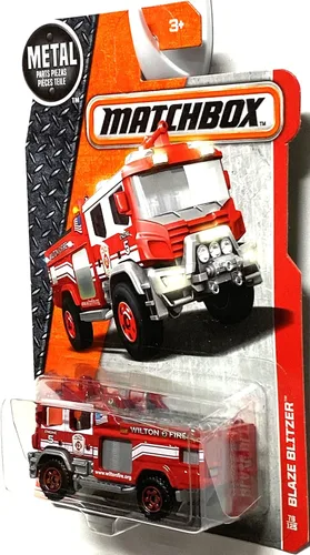 Miniatura 2 de Matchbox 2016 MBX Heroic Rescue Blaze Blitzer Fire Engine 76/125, rojo