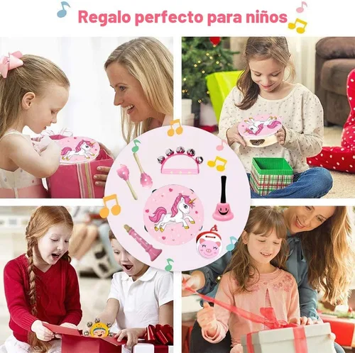 Miniatura 7 de Juegos de instrumentos musicales para niños, juguete musical no tóxico, instrumentos de percusión de madera, juguetes de pandereta xilófono