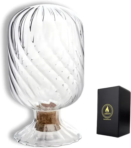 Miniatura 5 de Incluye cerillas. Helice Spiral Glass Match Cloche Tarro decorativo en espiral para exhibición de velas
