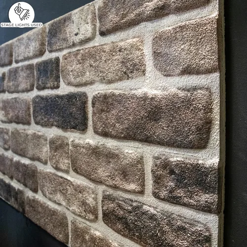 Miniatura 5 de Dundee Deco Paneles de Pared 3D de Ladrillo Falso - Revestimiento, Paneles de Pared con Aspecto de Piedra Gris Negro, Revestimiento de Espuma