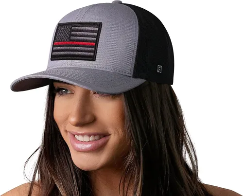 Miniatura 4 de HAKA Sombrero de la bandera estadounidense, sombrero de camionero de Estados Unidos para hombres y mujeres, gorra de béisbol ajustable, malla a