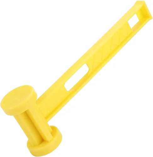 Miniatura 3 de Martillo de estaca portátil para tienda de campaña, martillo de camping de plástico de 10.2 pulgadas, ligero para clavos, martillo para tienda