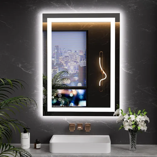 Miniatura 32 de LOAAO Espejo de Baño LED de 40"X32" con Luces, Antivaho, Regulable, Retroiluminación RGB + Iluminación Frontal, Espejo de Tocador de Baño