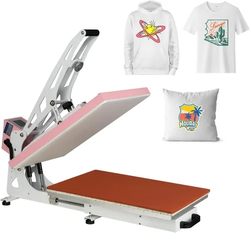 Miniatura 9 de Prensa térmica de 16 x 24 pulgadas, máquina de prensa de calor manual para camisetas, máquina de prensado de camisetas para ropa, bolsas, cortina