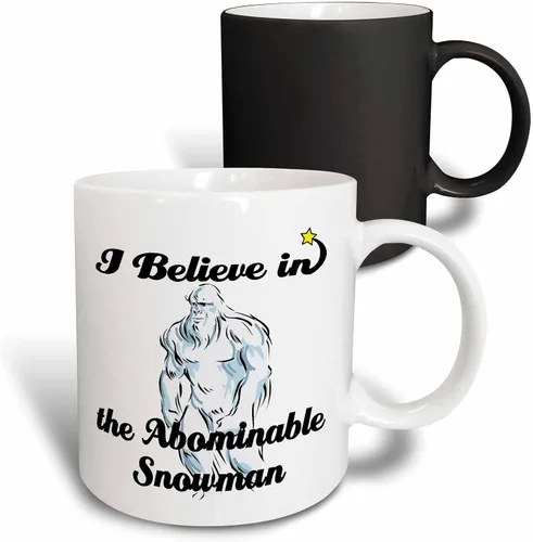 Miniatura 13 de dooni Designs Creo en diseños – Creo en Abominable Snowman – Tazas, Negro/Blanco