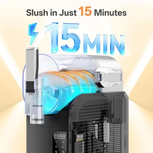 Miniatura 5 de Slushie Machine, 2L/68oz Slushy Machine para el hogar y fiesta Máquina de bebidas congeladas con autolimpieza, no necesita hielo, ideal