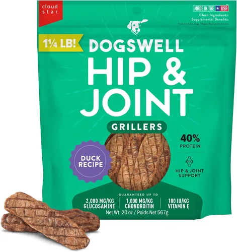 Miniatura 10 de Dogswell Hip & Joint Grillers - Golosinas para perros, pollo, bolsa de 12 onzas
