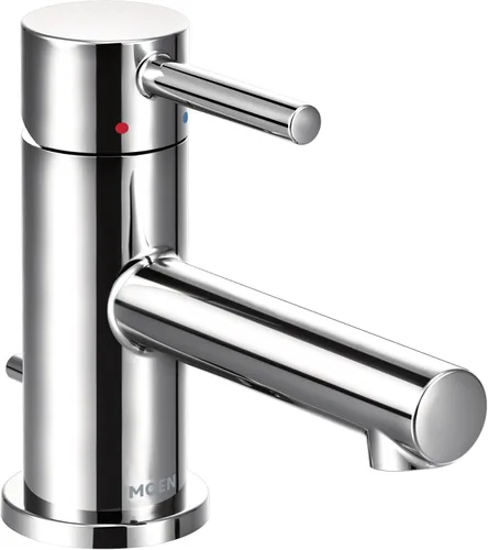 Miniatura 11 de Moen Align - Grifo de baño de perfil bajo con una sola manija, moderno, de oro cepillado, con escurridor para desagüe, 6191BG