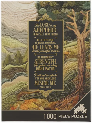 Miniatura 9 de Christian Art Gifts Rompecabezas inspirador de 1000 piezas de escritura para hombres, mujeres y niños: Faith Can Move Mountains Juego de actividades