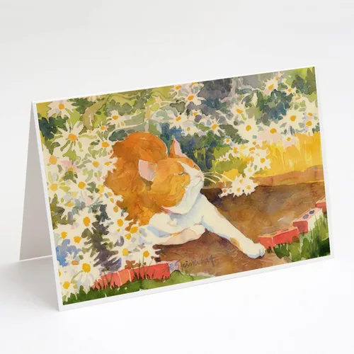 Miniatura 46 de Caroline's Treasures 6077GCA7P Flower - Tarjetas de felicitación y sobres de Aster - Paquete de 8 tarjetas en blanco con sobres, tamaño A7, tarjetas