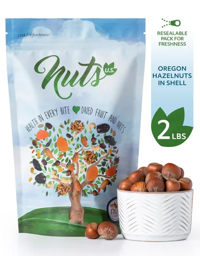 Miniatura 3 de NUTS U.S. - Avellanas de Oregon con cáscara Enteras, crudas y sin sal, sin sabor añadido y sin OMG, sabor a mantequilla fresca y fácil