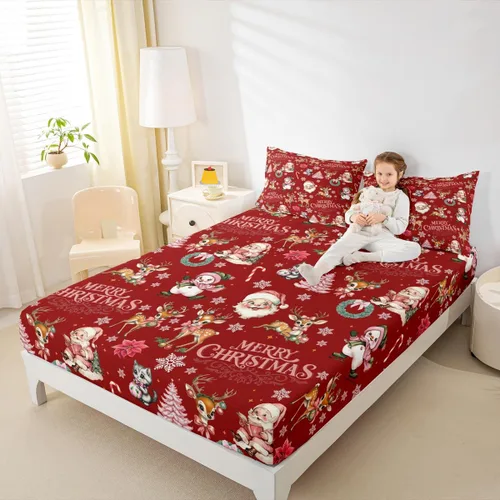 Miniatura 48 de Erosebridal Divertida sábana bajera ajustable de Halloween para niños, lindo juego de ropa de cama de calabaza fantasma, decoración de Halloween