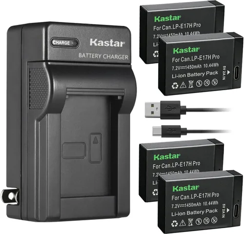 Miniatura 7 de Kastar Cargador de batería de pared LP-E17H Pro AC para Canon EOS 200D, EOS 250D, EOS 750D, EOS 760D, EOS 800D, EOS 850D, EOS 8000D, EOS RP, cámara