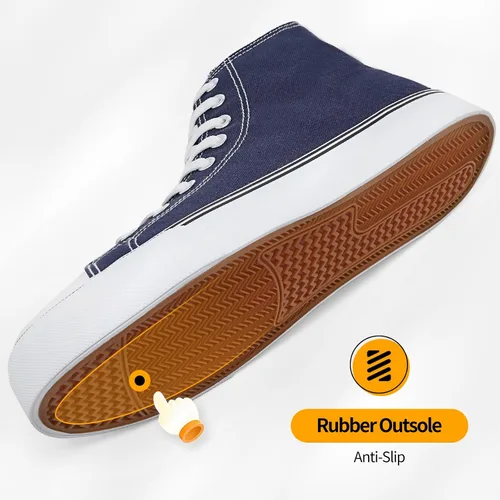 Miniatura 33 de ZGR Tenis de lona para hombre, con cordones, clásicos, casuales, para caminar