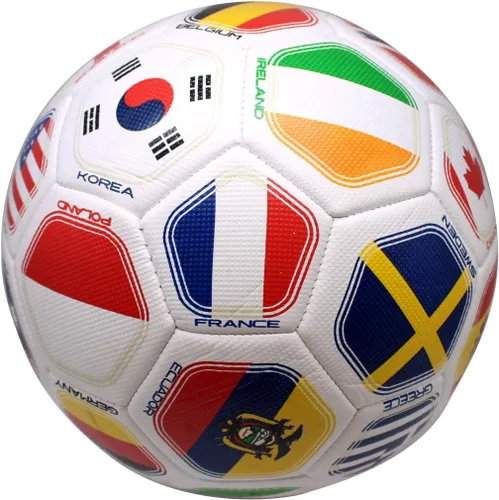 Miniatura 6 de Balón de fútbol al aire libre con bandera mundial 2026 para entrenamiento de bandera mundial, tamaño 5 (grado S)