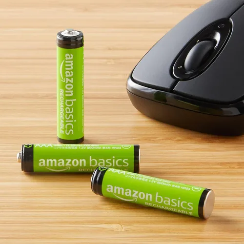 Miniatura 5 de Amazon Basics Paquete de 24 baterías recargables AAA NiMH Performance, 800 mAh, recarga hasta 1000 veces y precargadas