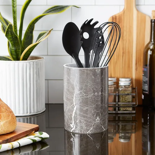 Miniatura 3 de DII Colección Accesorios de Cocina Cerámica, Portautensilios, Mármol Negro
