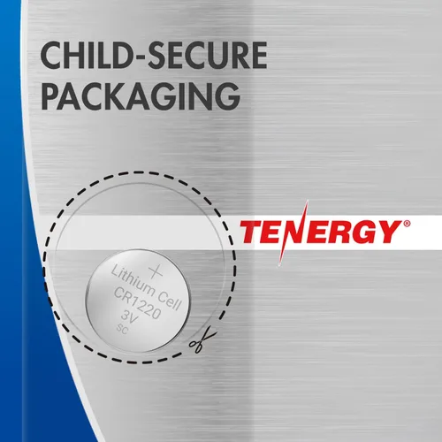 Miniatura 7 de Tenergy Batería de botón de litio CR1220 de 3 V, para llaves, relojes, accesorios, 5