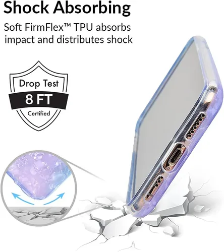 Miniatura 4 de VELVET CAVIAR Funda brillante iridiscente para iPhone Xs Max, funda protectora estética para mujer (cuarzo ópalo azul)
