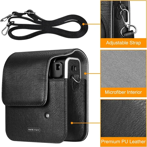 Miniatura 3 de Fintie Funda protectora para cámara instantánea Fujifilm Instax Mini 40 – Funda de piel vegana premium con correa ajustable extraíble