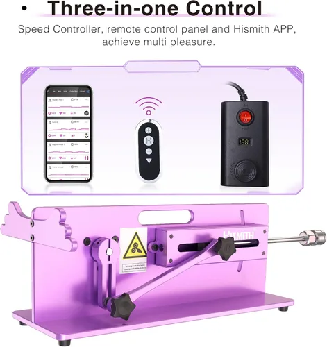 Miniatura 7 de Hismith Máquina sexual premium con sistema KlicLok, máquina de amor controlada por aplicación, máquina ajustable de empuje para adultos para hombres