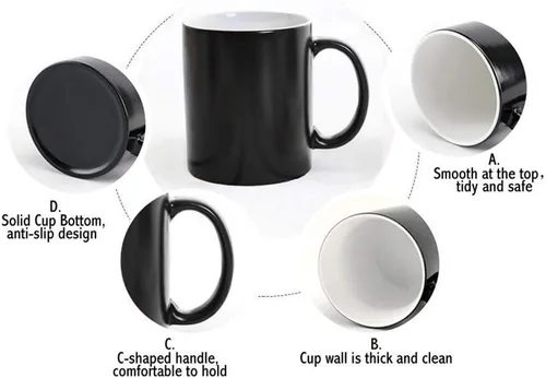 Funny Heat Reveal - Taza de cerámica de 11 onzas, taza de café o tazas de té de oficina con texto en inglés "I fucking miss you"