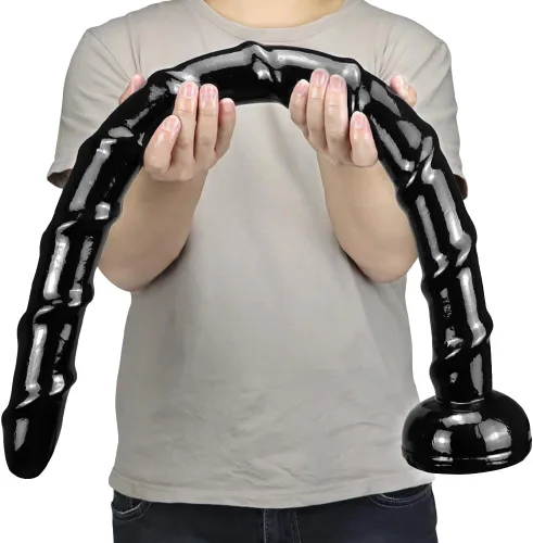 Consolador súper largo de 33.46 pulgadas, consolador enorme largo y grueso, consolador realista y flexible para estimulación del punto G con