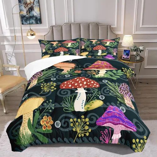 Miniatura 16 de Juego de ropa de cama de tamaño individual, edredón de gatos de dibujos animados para niñas, niños y adolescentes, juego de edredón azul