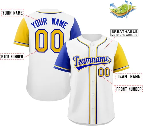 Miniatura 31 de Camisetas de béisbol personalizadas con botones de manga corta, número de nombre cosido personalizado / impreso para adultos y jóvenes
