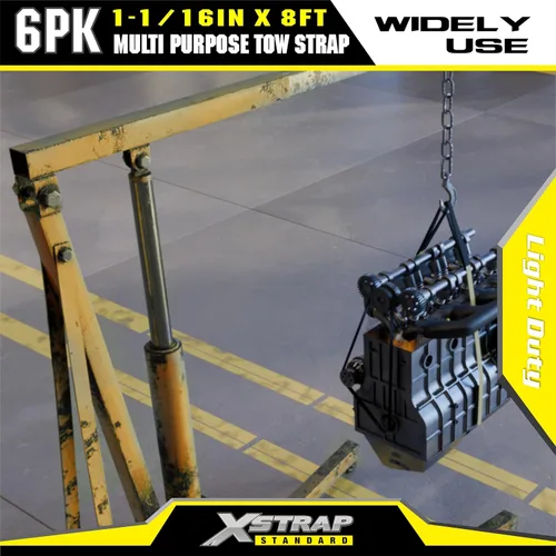 Miniatura 7 de XSTRAP STANDARD 2PK 1-3/4''x 8 pies de correas de remolque con extremos en bucle, eslinga de elevación con correa de tela