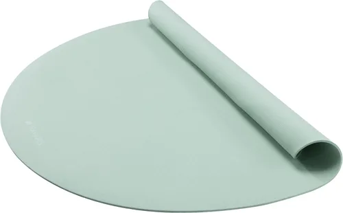 Miniatura 8 de Navaris Esterilla de yoga redonda – 47 pulgadas de diámetro de 1/4 pulgadas de grosor – Alfombrilla antideslizante para cardio, entrenamiento