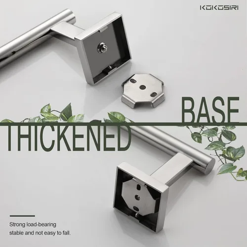 Miniatura 5 de KOKOSIRI Soporte de papel higiénico para baño, soporte para rollo de papel higiénico, megarrollos, acero inoxidable cromado pulido B2005CH Cromo