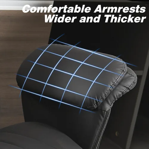 Miniatura 9 de Silla de escritorio de oficina en casa con reposapiés, respaldo alto, silla ergonómica para computadora con soporte lumbar, silla giratoria