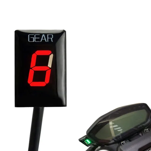Indicador digital LED de 1-6 velocidades, medidor de pantalla impermeable para Ducati Cafe Racer Monster 696 795 796 797 821 1100 1200 1200 S R Rojo