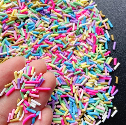 Miniatura 3 de EHOPE 50g de gránulos falsos de resina, gránulos falsos de caramelo, gránulos de arcilla, gránulos de polímero, rebanadas de arcilla de polímero 10