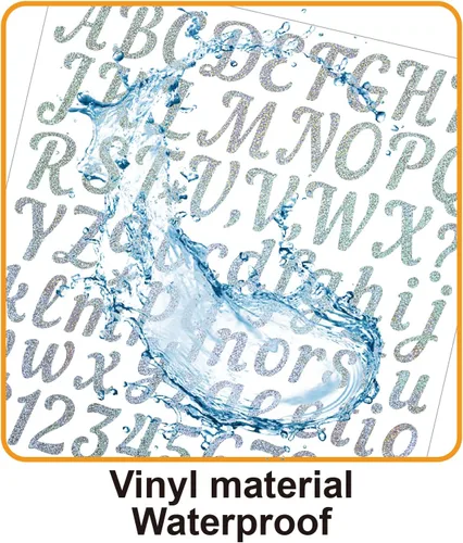 Miniatura 3 de 2080 piezas de 10 hojas de calcomanías de letras, autoadhesivas, de vinilo, impermeables, buzones, ventanas, puertas, letreros, dirección, empresa