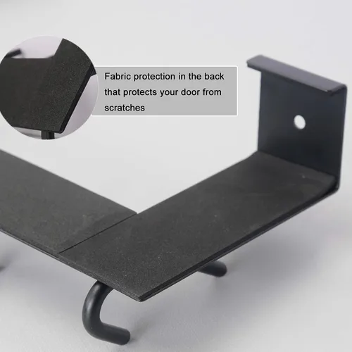 Miniatura 6 de WEBI Ganchos para Puerta Colgadores de Puerta: Toallero Sobre la Puerta con 6 Ganchos para Colgar, Colgador de Toallas Perchero de Puerta Colgador