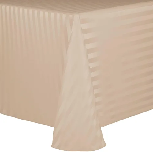 Miniatura 23 de Ultimate Textile Mantel ovalado de rayas satinadas (70.0 x 104.2 in), color gris plateado