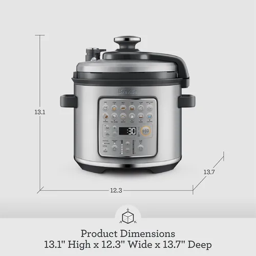 Miniatura 8 de Breville Fast Slow Go Olla de Presión Lenta BPR680BSS, Acero Inoxidable Cepillado