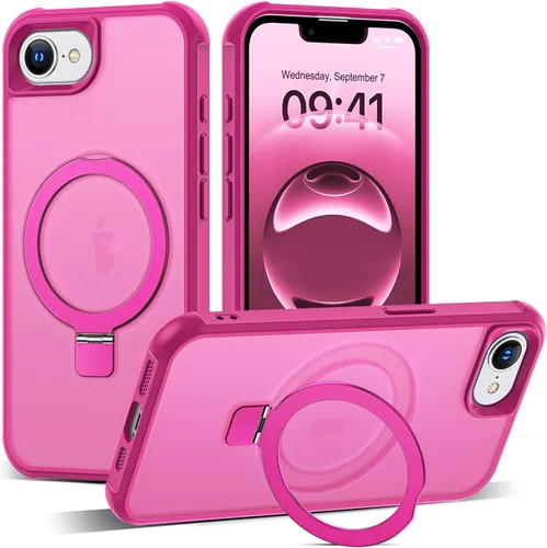 Miniatura 129 de SKYLMW – Funda compatible con iPhone 12 Pro Max y iPhone 13 Pro Max con soporte magnético invisible tipo anillo, fundas translúcidas para teléfonos