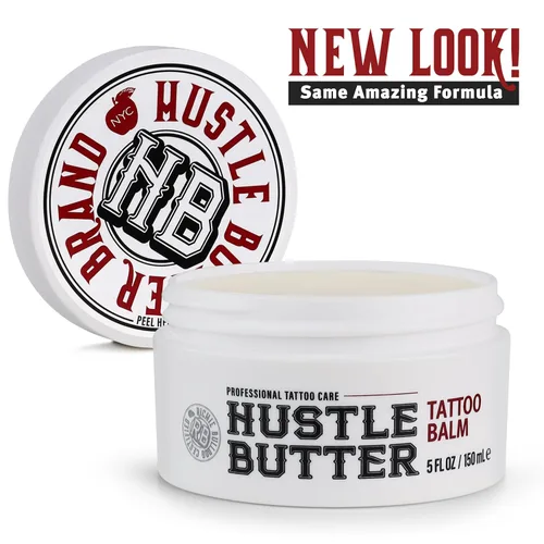 Miniatura 10 de Hustle Butter Tattoo Aftercare - Bálsamo para tatuajes de 5 onzas, cura + protege nuevos tatuajes y rejuvenece los tatuajes más antiguos, crema 100%