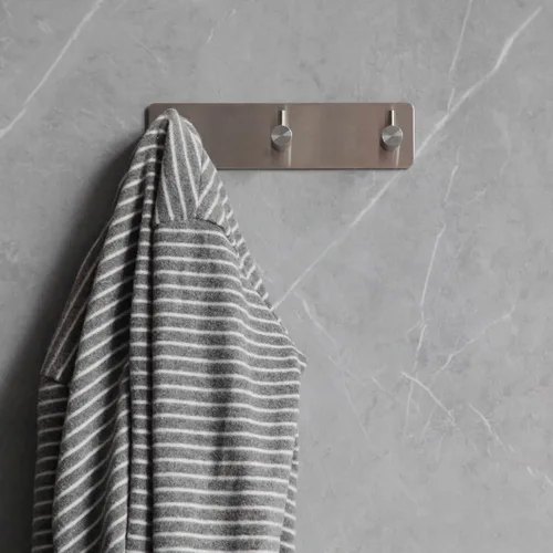Miniatura 6 de giti island Ganchos autoadhesivos para toallas de baño, níquel cepillado para colgar en la pared, colgador de baño, pelar y mate, gancho