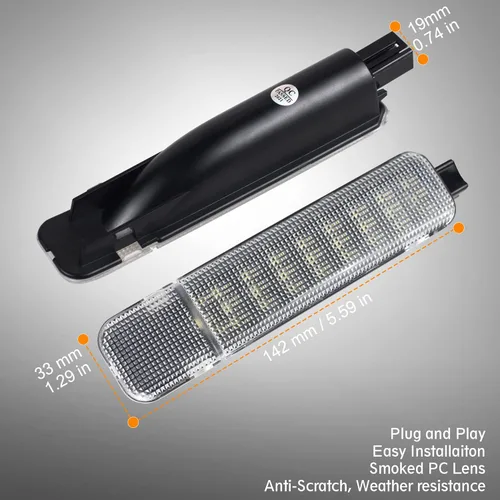 Miniatura 5 de NDRUSH - Luces interiores LED para panel de puerta, luz de cortesía o advertencia para puerta de vehículo Blanco