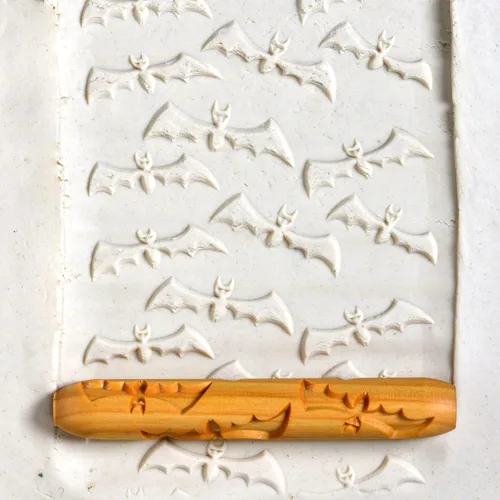 Miniatura 14 de MKM Pottery Tools Rodillos de mano de madera para arcilla (HR-12 puntos)