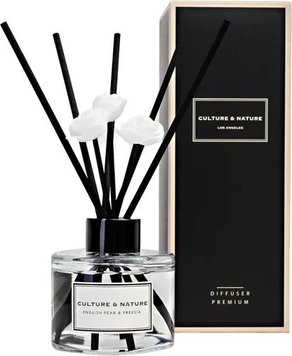 Miniatura 12 de CULTURE & NATURE - Set de difusor de varillas de 6.7 onzas líquidas (200ml) - Difusor con varillas perfumado a vainilla - Fragancia para el hogar