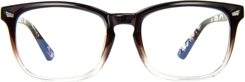 Miniatura 11 de MAXJULI - Lentes de bloqueo de luz azul, para lectura en computadora/juegos/TV/teléfonos para mujeres y hombres (marrón)