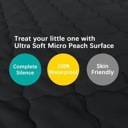 Miniatura 3 de Pack and Play - Protector de colchón ajustable impermeable para colchón de corral, compatible con Graco Pack n Play & Dream On Me & Pamo Babe, Negro