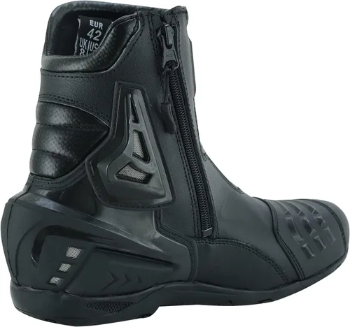 Miniatura 7 de PROFIRST Botas de cuero para motocicleta, impermeables, con suela de goma, Original YKK Zip TPO, zapatos de protección TPO, tobillo corto, zapatos