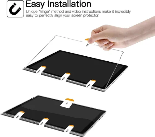 Miniatura 6 de Adeway Protector de pantalla de vidrio templado para Surface Laptop Go 2 de 12.4 pulgadas 2022, dureza 9H, resistente a arañazos, transparente HD