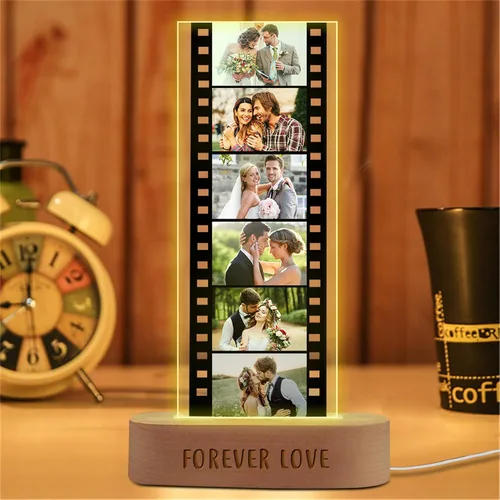 Miniatura 2 de Tira de fotos personalizada con marco de fotos de 1 a 6 imágenes, marco de fotos personalizado, adornos de cámara de memoria acrílica, rollo